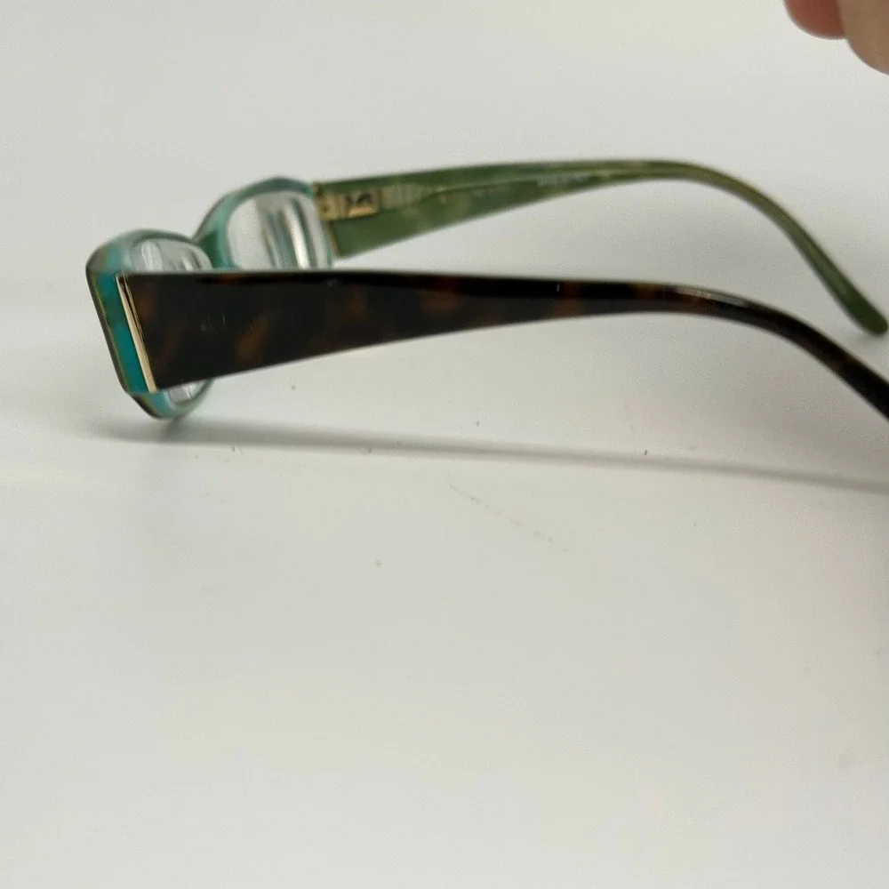 Diesel Eyeglasses Tortoise Teal Green Rectangular Frames OJEY 23755